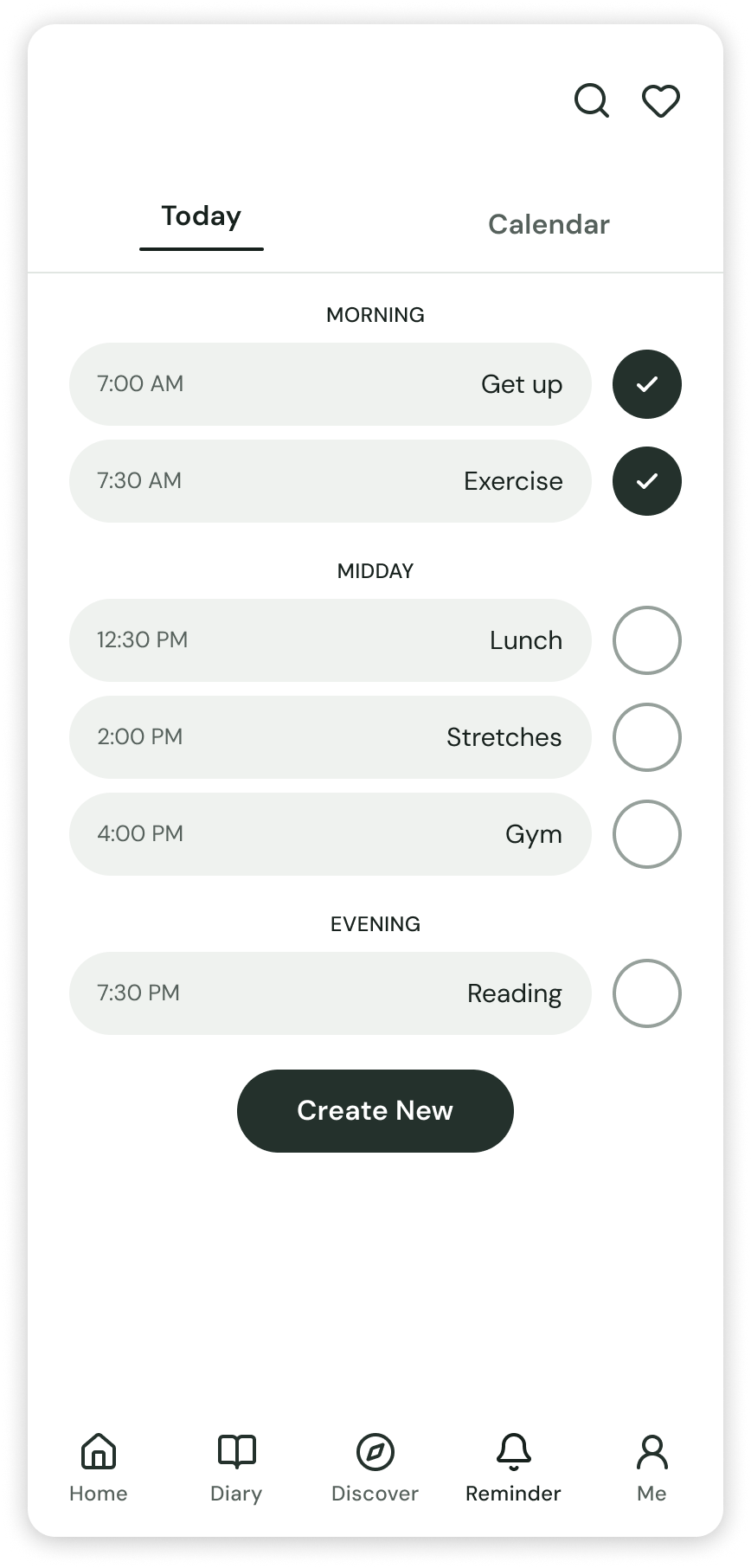Before: a manual reminder checklist